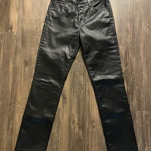 AG Mari Button Up High Rise Slim Straight